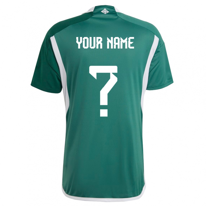 Kandiny Bambino Maglia Irlanda Del Nord Il Tuo Nome #0 Verde Kit Gara Home 24-26 Maglietta