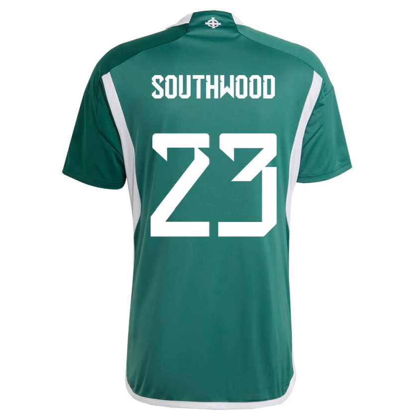 Kandiny Kinderen Noord-Ierland Luke Southwood #23 Groente Thuisshirt Thuistenue 24-26 T-Shirt België