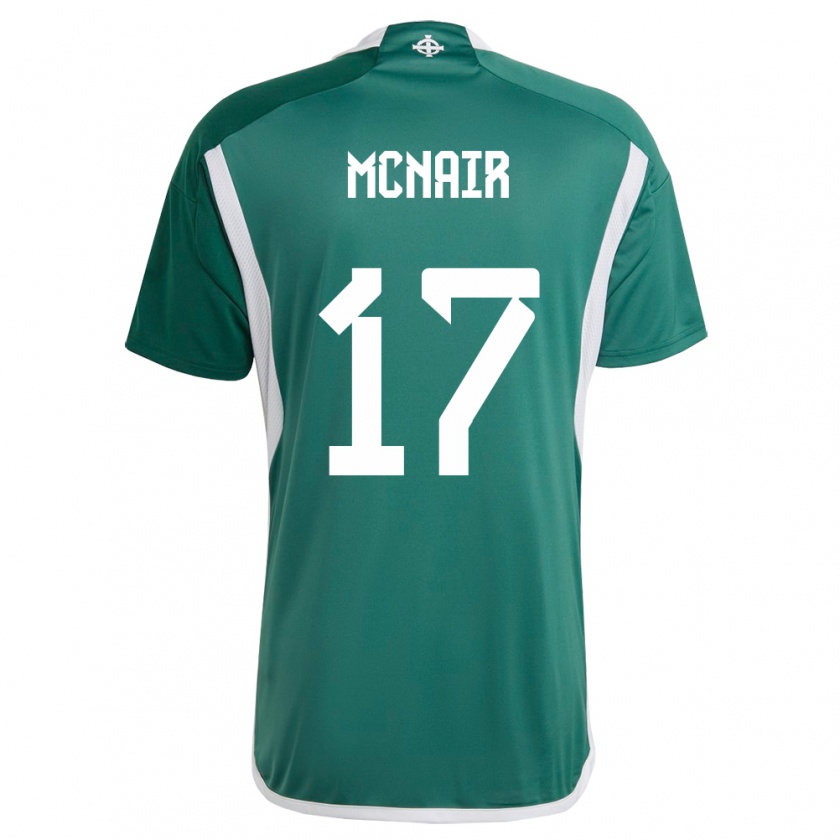 Kandiny Niño Camiseta Irlanda Del Norte Paddy Mcnair #17 Verde 1ª Equipación 24-26 La Camisa