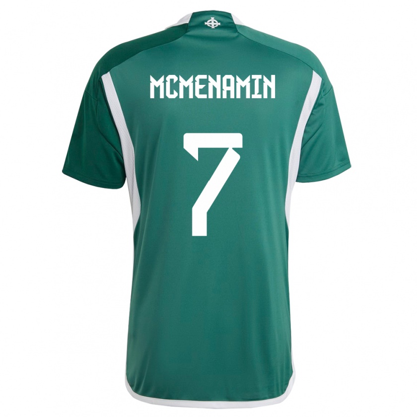 Kandiny Niño Camiseta Irlanda Del Norte Conor Mcmenamin #7 Verde 1ª Equipación 24-26 La Camisa