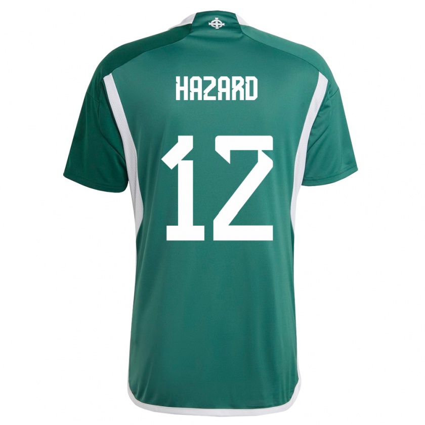 Kandiny Kinderen Noord-Ierland Conor Hazard #12 Groente Thuisshirt Thuistenue 24-26 T-Shirt