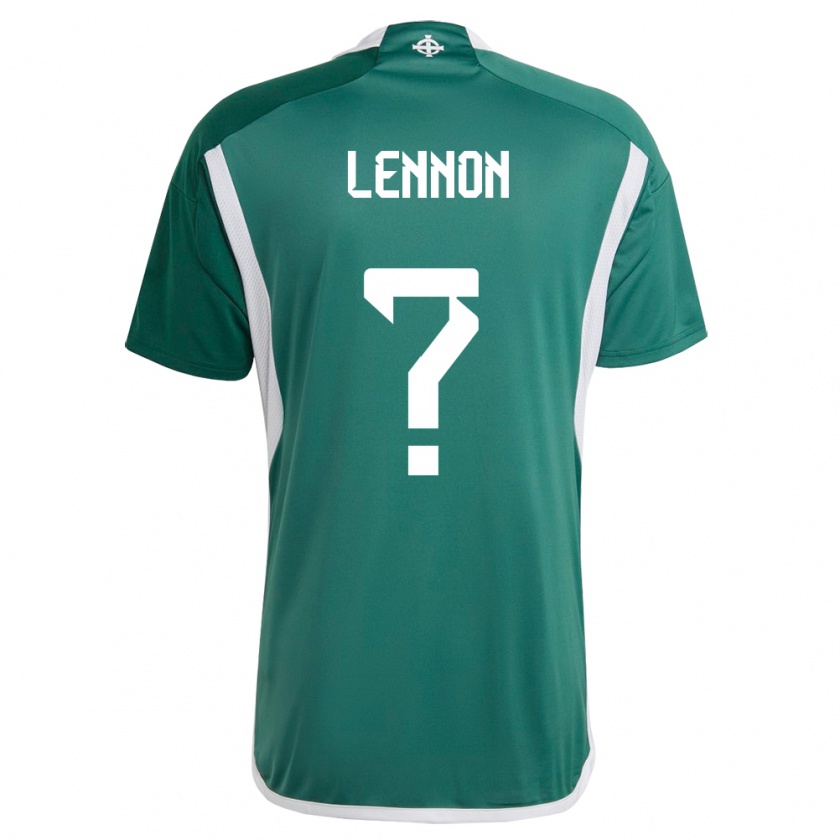 Kandiny Bambino Maglia Irlanda Del Nord Gallagher Lennon #0 Verde Kit Gara Home 24-26 Maglietta