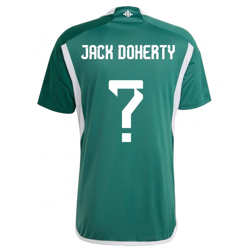 Kandiny Bambino Maglia Irlanda Del Nord Jack Doherty #0 Verde Kit Gara Home 24-26 Maglietta