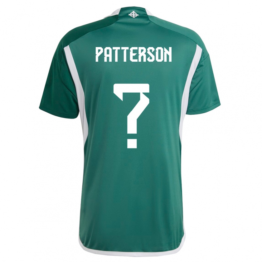 Kandiny Niño Camiseta Irlanda Del Norte Jack Patterson #0 Verde 1ª Equipación 24-26 La Camisa