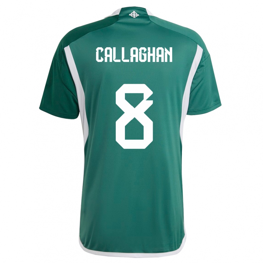 Kandiny Kinderen Noord-Ierland Marissa Callaghan #8 Groente Thuisshirt Thuistenue 24-26 T-Shirt België