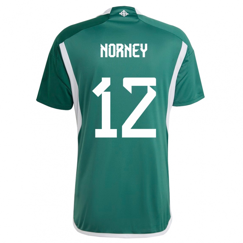 Kandiny Kinderen Noord-Ierland Rachael Norney #12 Groente Thuisshirt Thuistenue 24-26 T-Shirt