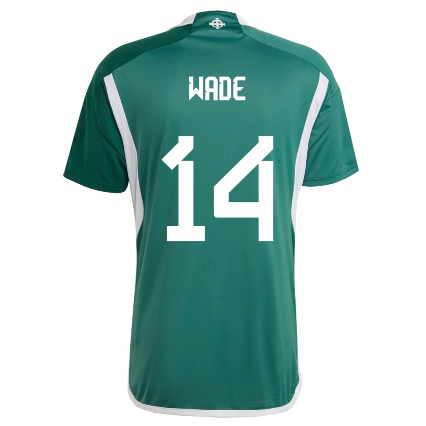 Kandiny Bambino Maglia Irlanda Del Nord Lauren Wade #14 Verde Kit Gara Home 24-26 Maglietta