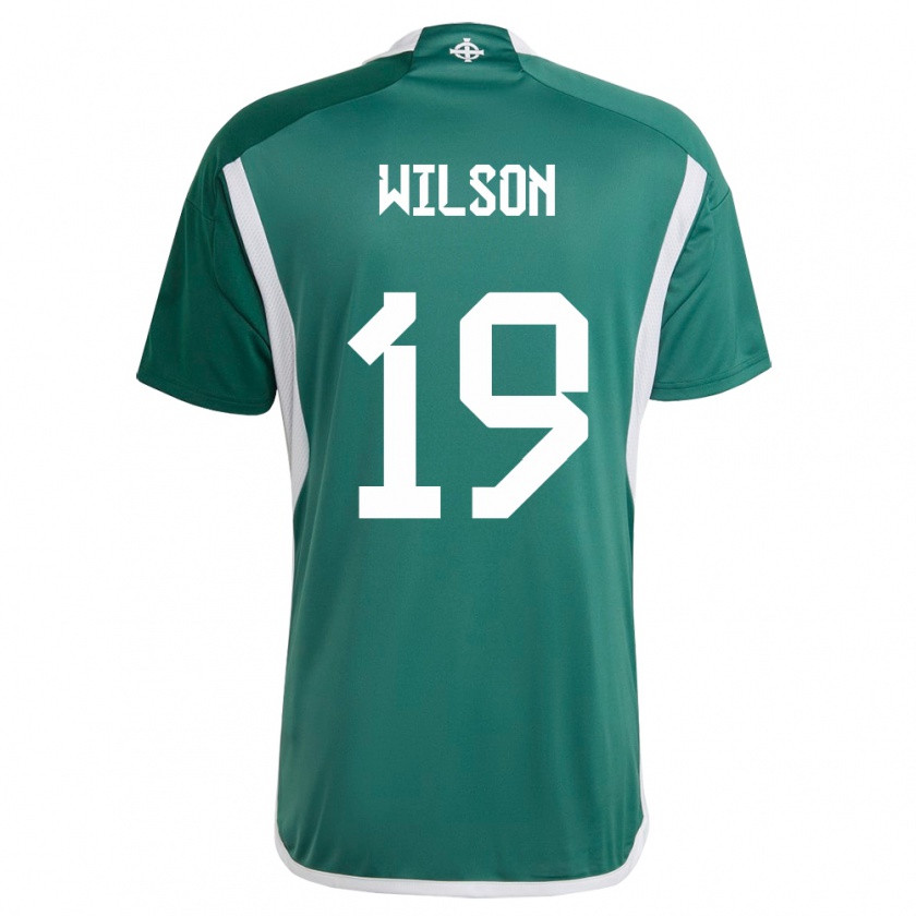 Kandiny Kinderen Noord-Ierland Emily Wilson #19 Groente Thuisshirt Thuistenue 24-26 T-Shirt