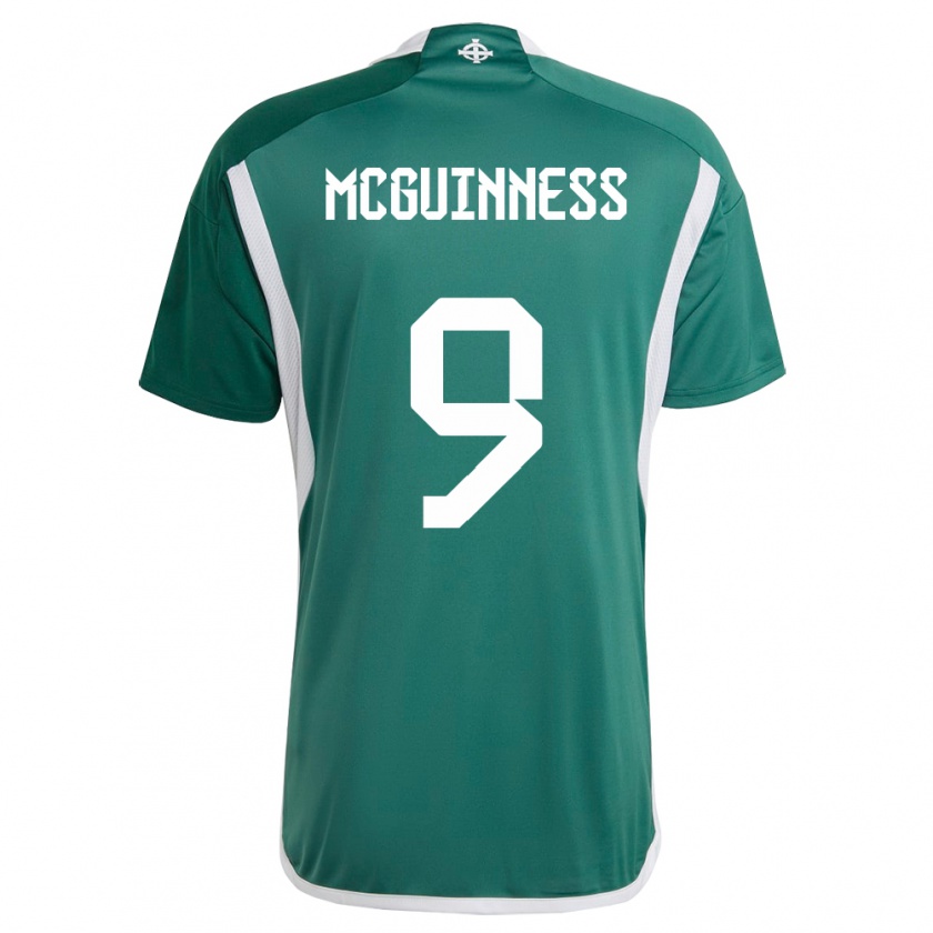 Kandiny Niño Camiseta Irlanda Del Norte Kirsty Mcguinness #9 Verde 1ª Equipación 24-26 La Camisa