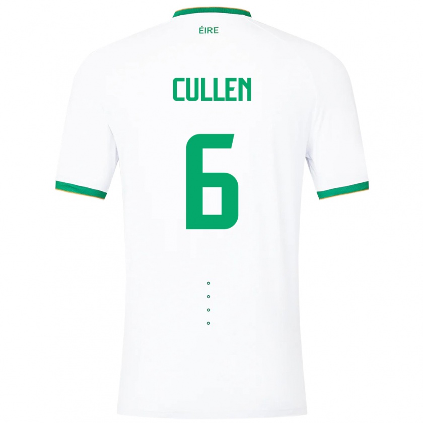 Kandiny Bambino Maglia Irlanda Josh Cullen #6 Bianco Kit Gara Away 24-26 Maglietta