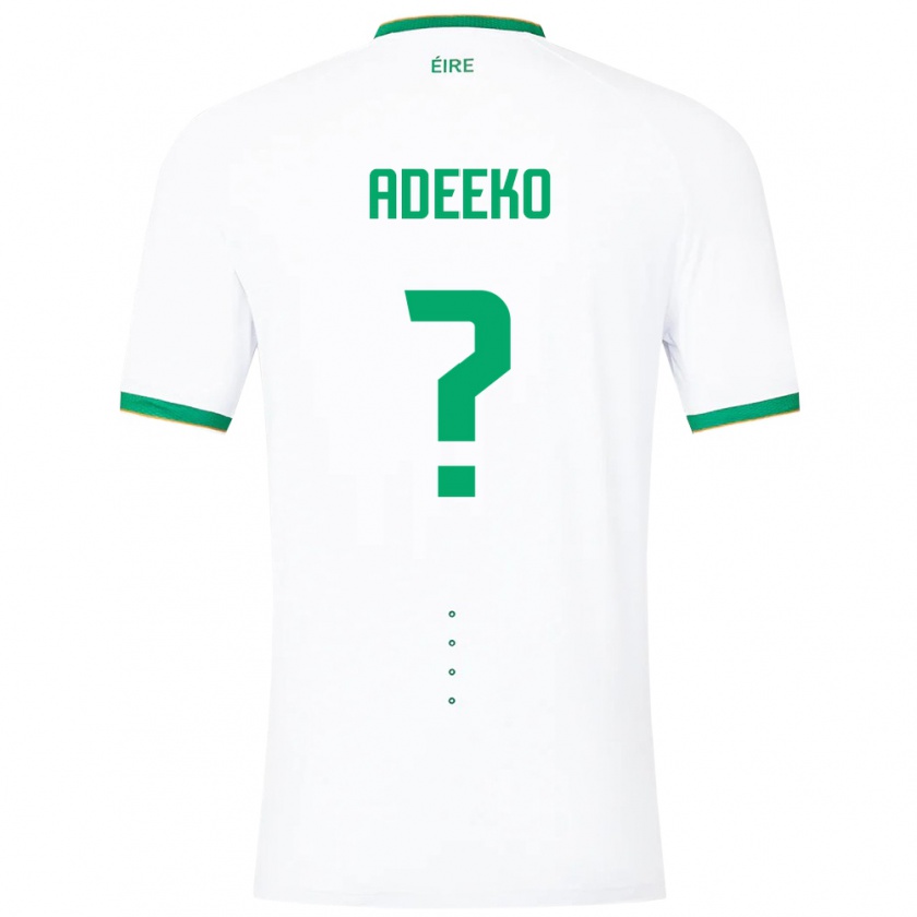 Kandiny Niño Camiseta Irlanda Baba Adeeko #0 Blanco 2ª Equipación 24-26 La Camisa