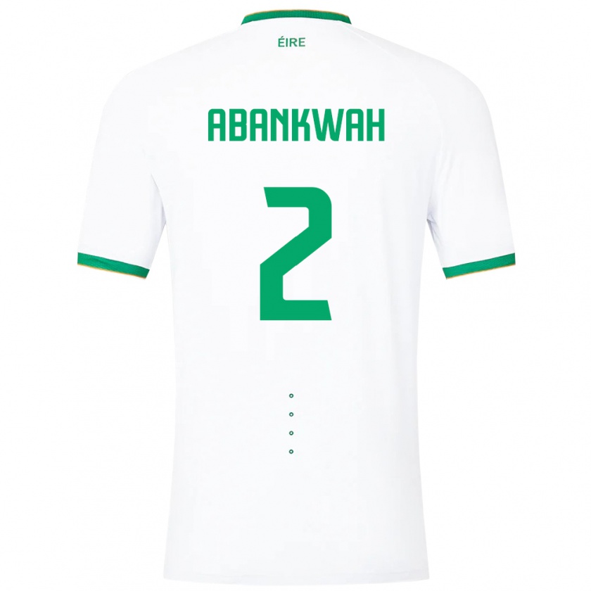 Kandiny Bambino Maglia Irlanda James Abankwah #2 Bianco Kit Gara Away 24-26 Maglietta