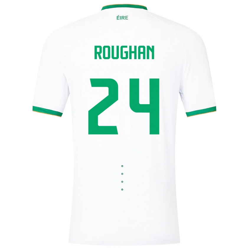 Kandiny Bambino Maglia Irlanda Sean Roughan #24 Bianco Kit Gara Away 24-26 Maglietta