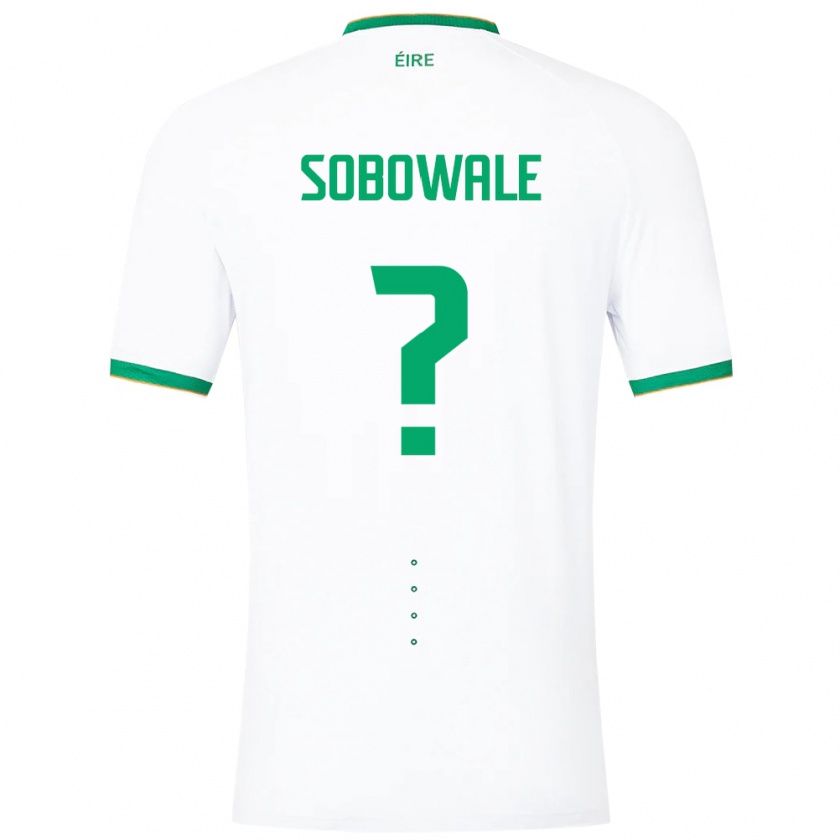 Kandiny Bambino Maglia Irlanda Timi Sobowale #0 Bianco Kit Gara Away 24-26 Maglietta