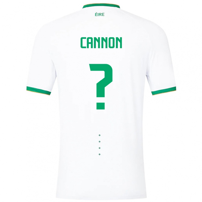 Kandiny Niño Camiseta Irlanda Thomas Cannon #0 Blanco 2ª Equipación 24-26 La Camisa