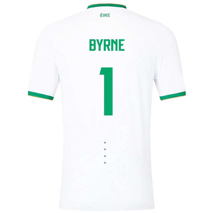 Kandiny Niño Camiseta Irlanda Reece Byrne #1 Blanco 2ª Equipación 24-26 La Camisa