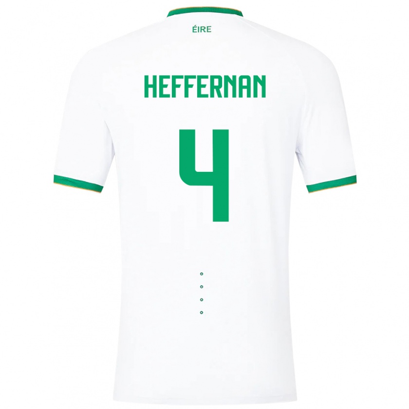 Kandiny Niño Camiseta Irlanda Cathal Heffernan #4 Blanco 2ª Equipación 24-26 La Camisa