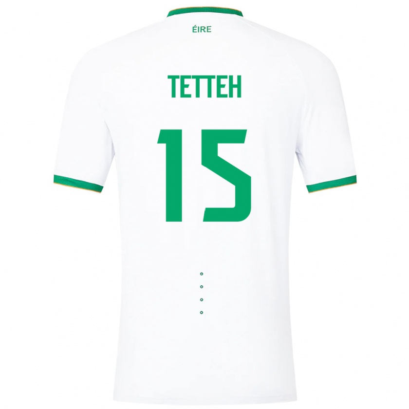 Kandiny Niño Camiseta Irlanda Gideon Tetteh #15 Blanco 2ª Equipación 24-26 La Camisa