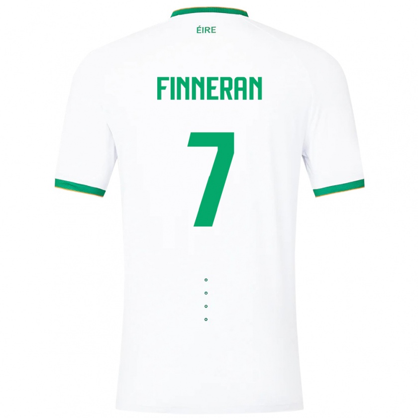 Kandiny Niño Camiseta Irlanda Rory Finneran #7 Blanco 2ª Equipación 24-26 La Camisa