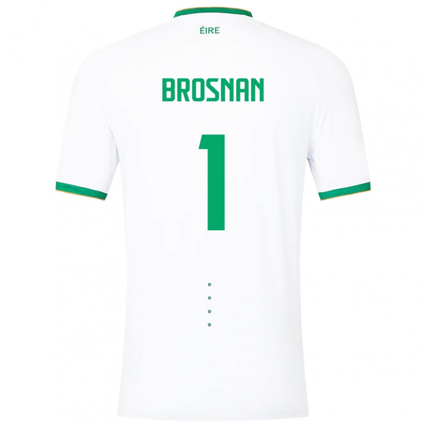 Kandiny Niño Camiseta Irlanda Courtney Brosnan #1 Blanco 2ª Equipación 24-26 La Camisa