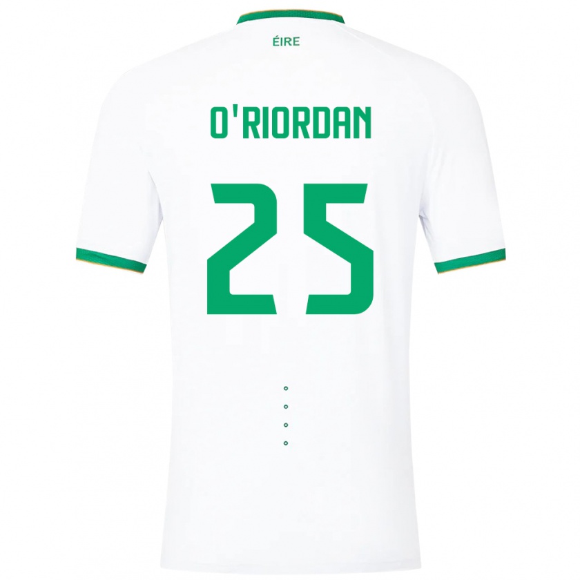 Kandiny Niño Camiseta Irlanda Claire O'riordan #25 Blanco 2ª Equipación 24-26 La Camisa