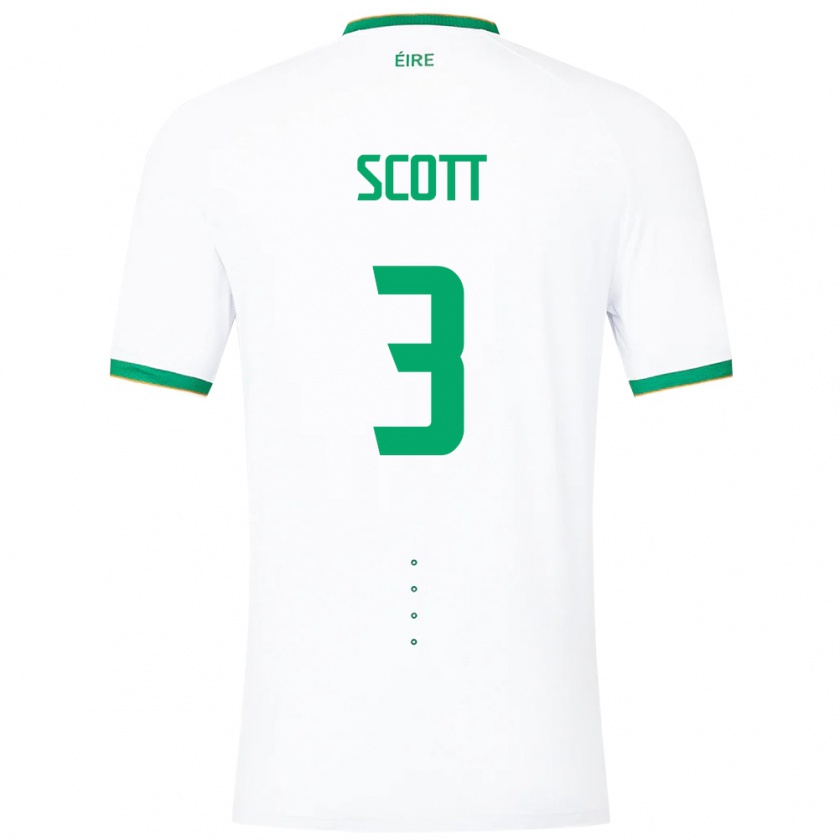 Kandiny Niño Camiseta Irlanda Harriet Scott #3 Blanco 2ª Equipación 24-26 La Camisa