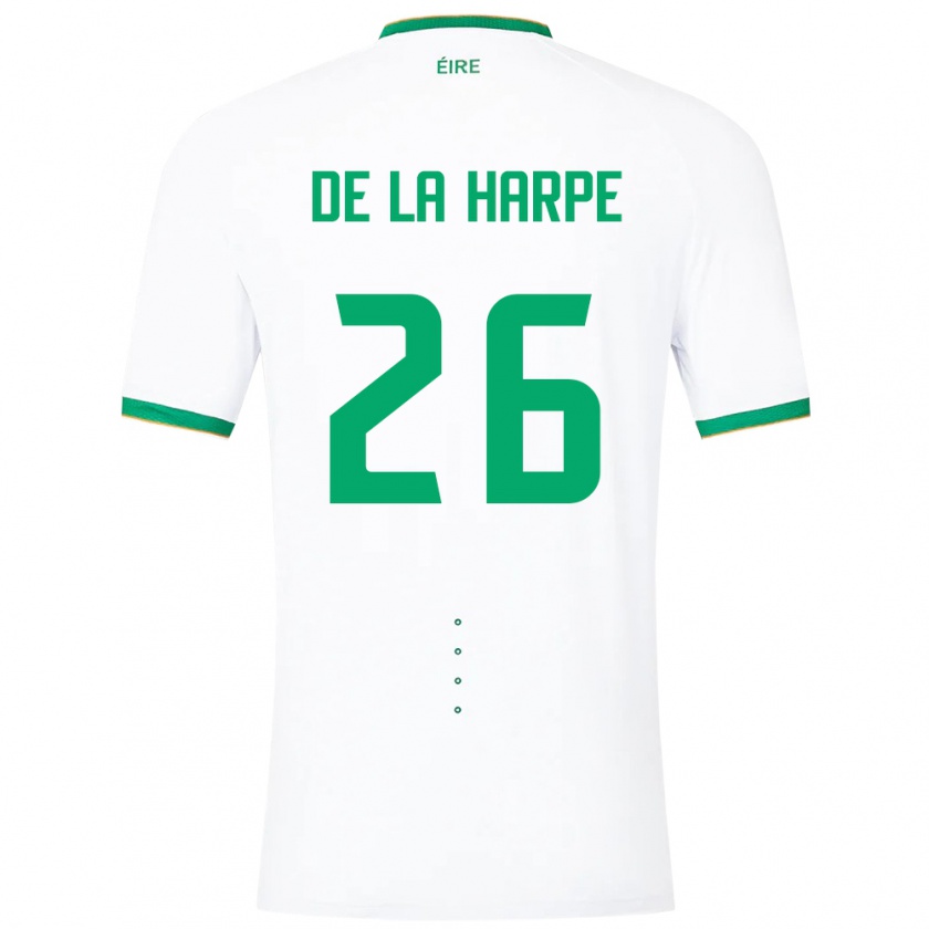 Kandiny Niño Camiseta Irlanda Deborah-Anne De La Harpe #26 Blanco 2ª Equipación 24-26 La Camisa