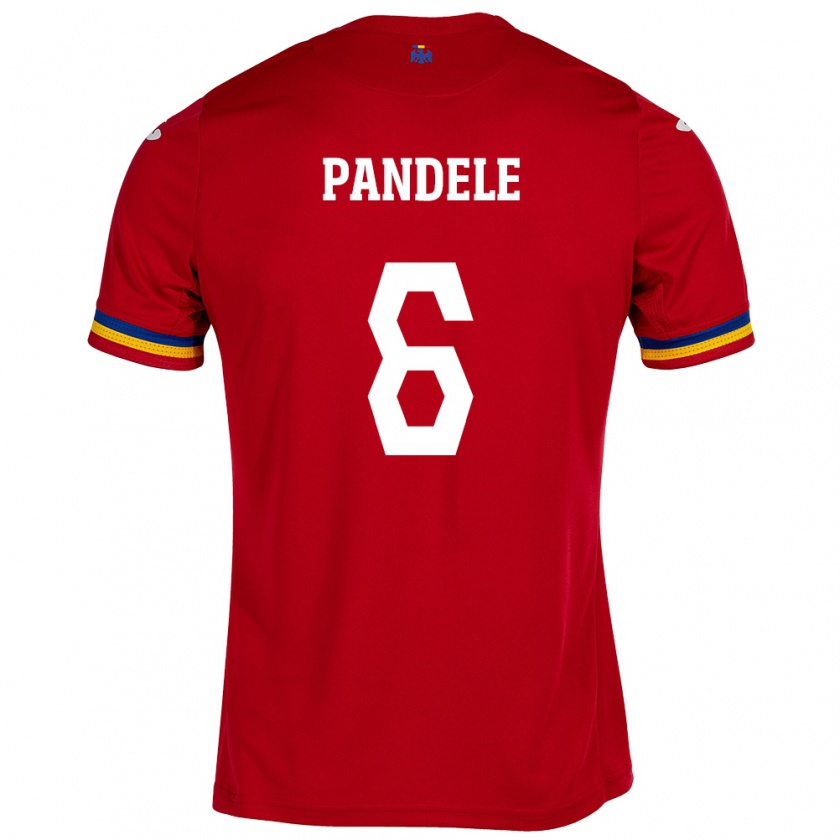 Kandiny Kinderen Roemenië Andrei Pandele #6 Rood Uitshirt Uittenue 24-26 T-Shirt België