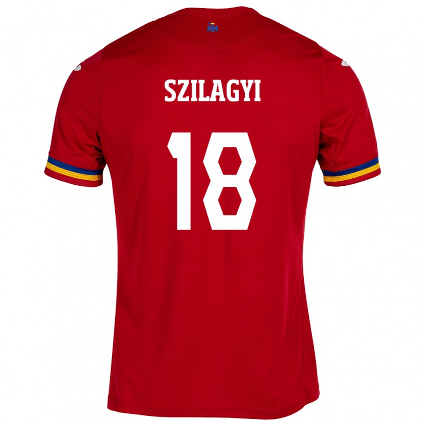 Kandiny Kinderen Roemenië Szabolcs Szilágyi #18 Rood Uitshirt Uittenue 24-26 T-Shirt België