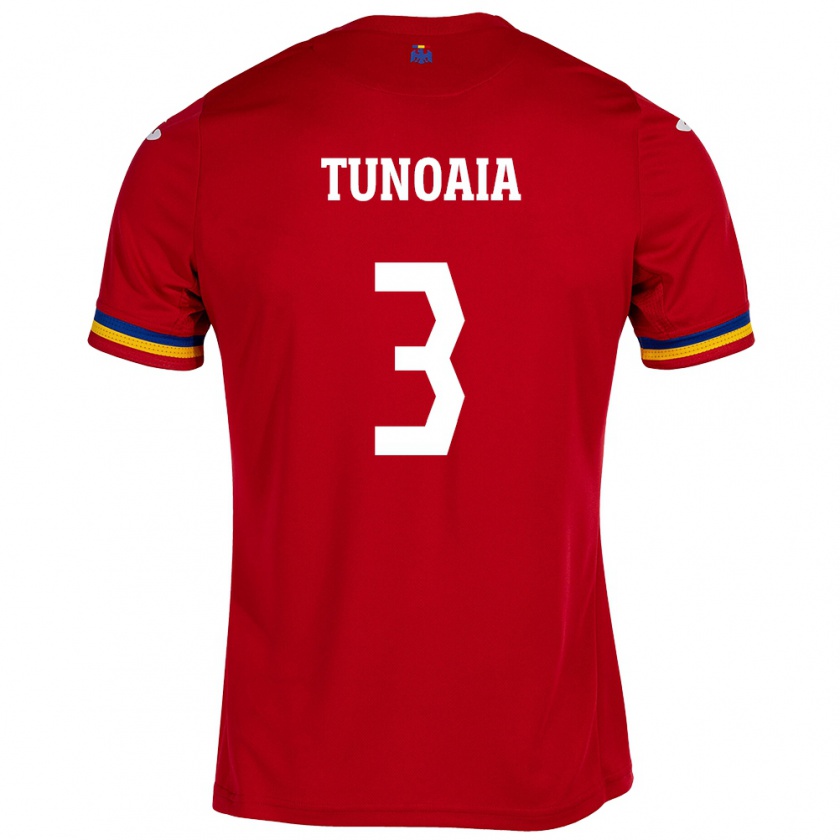 Kandiny Kinderen Roemenië Alexandra Tunoaia #3 Rood Uitshirt Uittenue 24-26 T-Shirt België