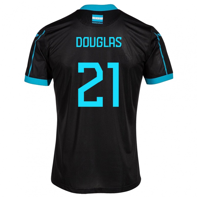 Kandiny Kinderen Honduras Douglas Martínez #21 Zwart Uitshirt Uittenue 24-26 T-Shirt België