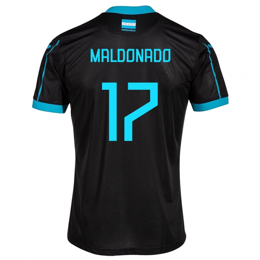 Kandiny Niño Camiseta Honduras Axel Maldonado #17 Negro 2ª Equipación 24-26 La Camisa