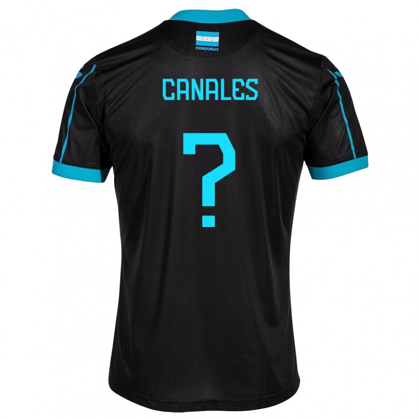 Kandiny Kinder Honduras Cristian Canales #0 Schwarz Auswärtstrikot Trikot 24-26 T-Shirt Österreich