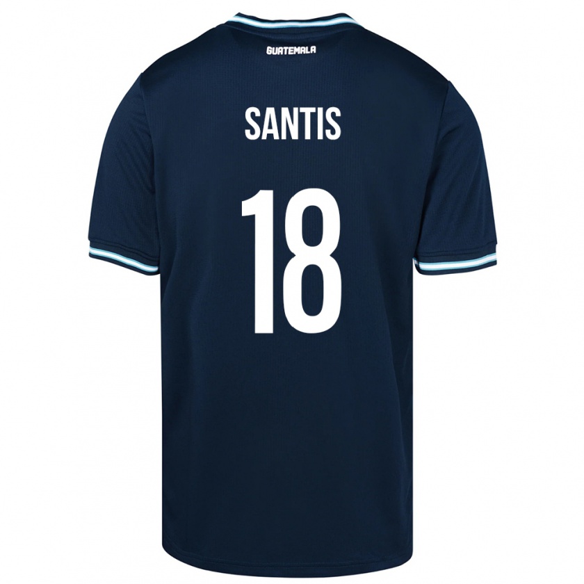 Kandiny Kinder Guatemala Óscar Santis #18 Blau Auswärtstrikot Trikot 24-26 T-Shirt Österreich