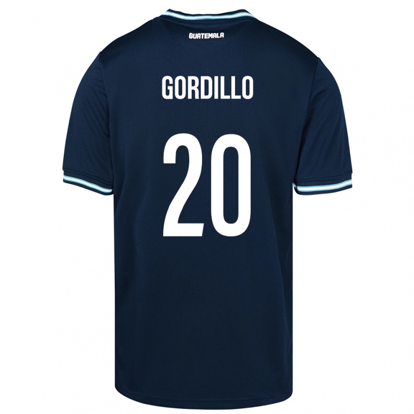 Kandiny Kinder Guatemala Gerardo Gordillo #20 Blau Auswärtstrikot Trikot 24-26 T-Shirt Österreich