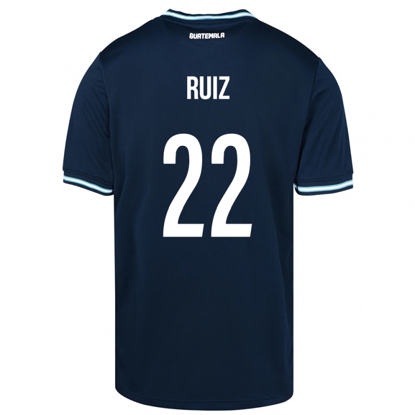 Kandiny Kinder Guatemala Kevin Ruiz #22 Blau Auswärtstrikot Trikot 24-26 T-Shirt Österreich