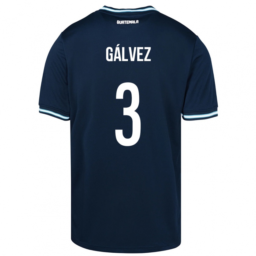 Kandiny Kinderen Guatemala Fredy Gálvez #3 Blauw Uitshirt Uittenue 24-26 T-Shirt