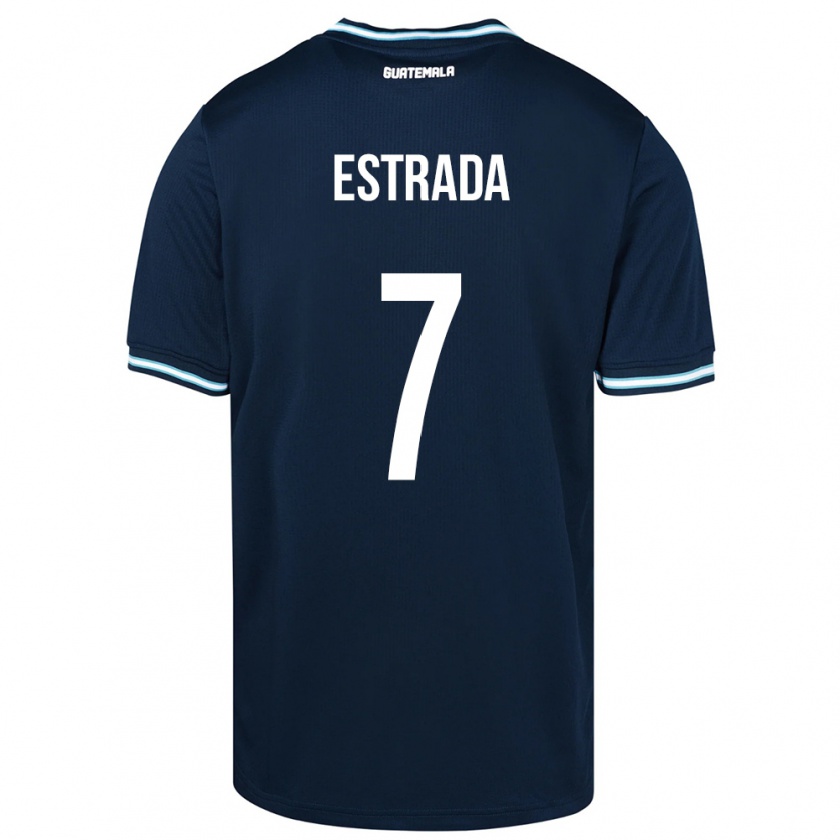 Kandiny Bambino Maglia Guatemala Javier Estrada #7 Blu Kit Gara Away 24-26 Maglietta