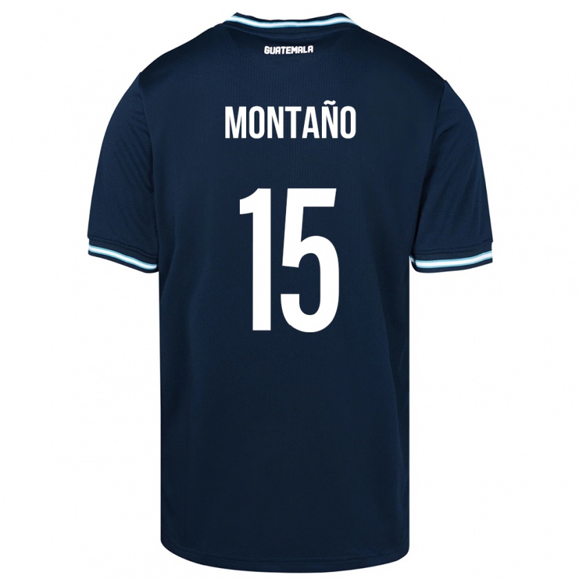 Kandiny Bambino Maglia Guatemala Figo Montaño #15 Blu Kit Gara Away 24-26 Maglietta