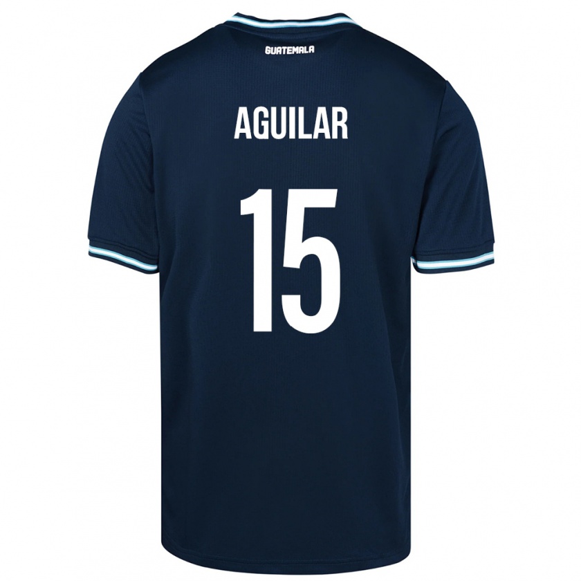 Kandiny Kinder Guatemala Carlos Aguilar #15 Blau Auswärtstrikot Trikot 24-26 T-Shirt Österreich