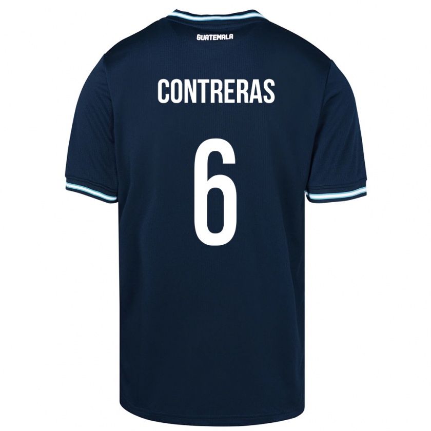 Kandiny Kinder Guatemala María Contreras #6 Blau Auswärtstrikot Trikot 24-26 T-Shirt Österreich