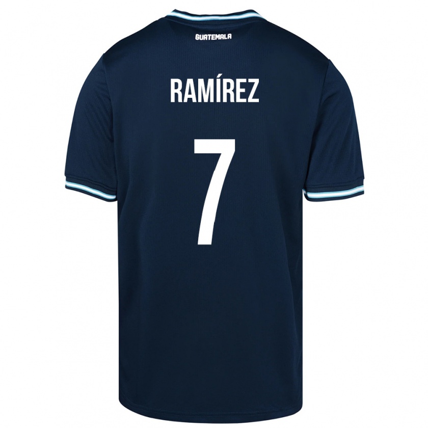 Kandiny Bambino Maglia Guatemala Leslie Ramírez #7 Blu Kit Gara Away 24-26 Maglietta