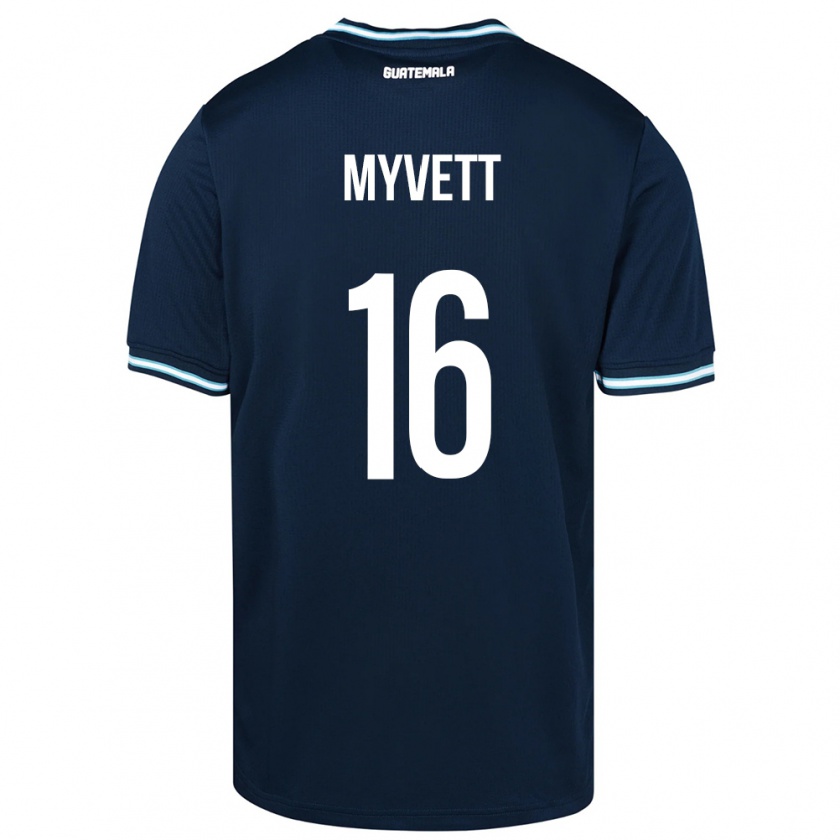 Kandiny Kinder Guatemala Jemery Myvett #16 Blau Auswärtstrikot Trikot 24-26 T-Shirt Österreich