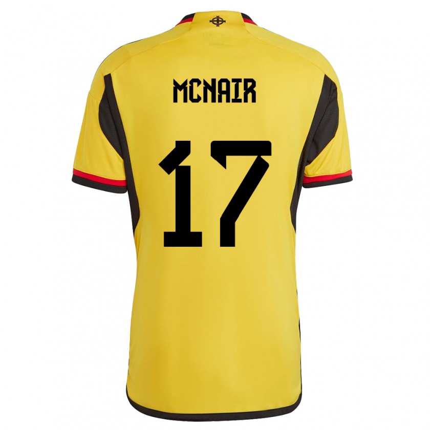 Kandiny Kinderen Noord-Ierland Paddy Mcnair #17 Wit Uitshirt Uittenue 24-26 T-Shirt