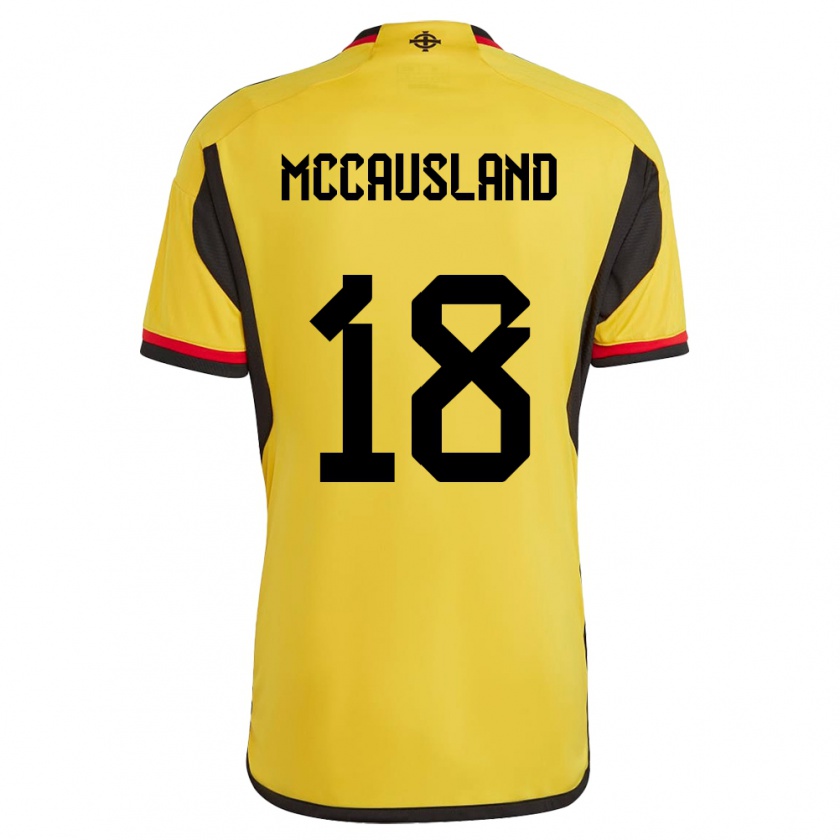 Kandiny Kinderen Noord-Ierland Ross Mccausland #18 Wit Uitshirt Uittenue 24-26 T-Shirt