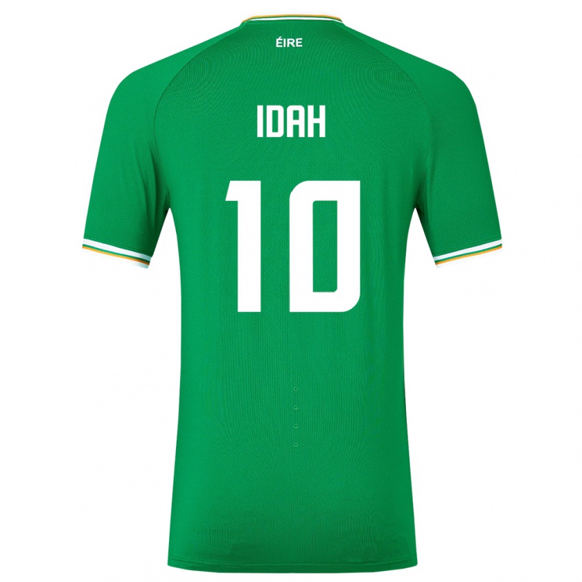 Kandiny Uomo Maglia Irlanda Adam Idah #10 Verde Kit Gara Home 24-26 Maglietta