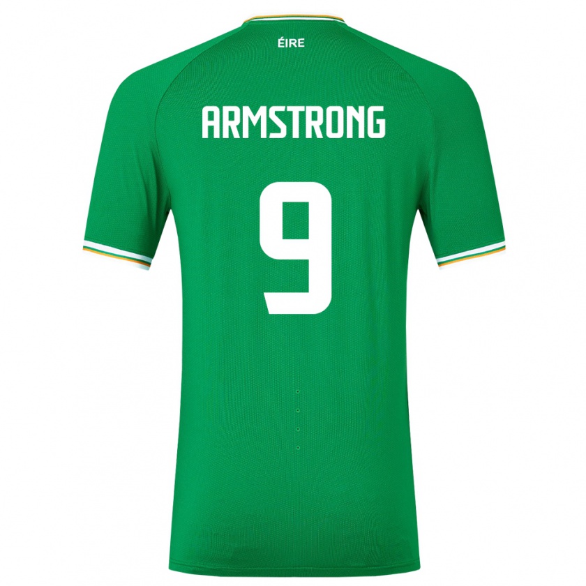 Kandiny Hombre Camiseta Irlanda Sinclair Armstrong #9 Verde 1ª Equipación 24-26 La Camisa