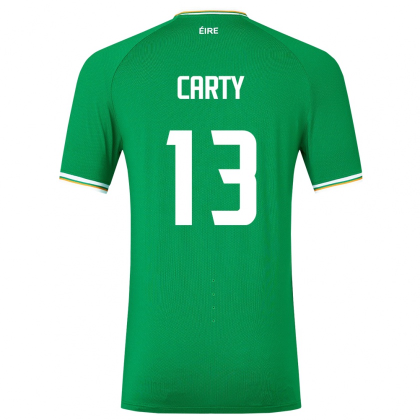 Kandiny Hombre Camiseta Irlanda Conor Carty #13 Verde 1ª Equipación 24-26 La Camisa