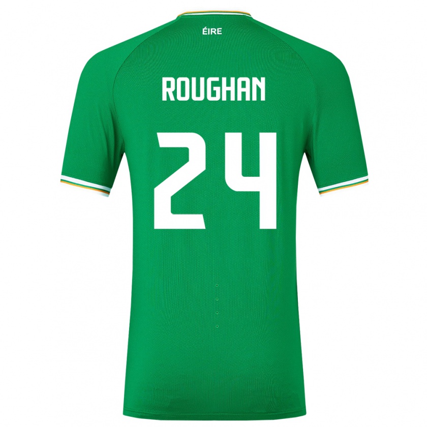 Kandiny Uomo Maglia Irlanda Sean Roughan #24 Verde Kit Gara Home 24-26 Maglietta