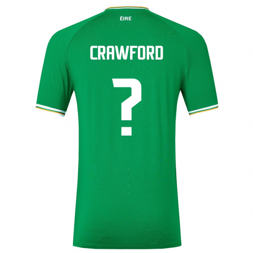 Kandiny Uomo Maglia Irlanda James Crawford #0 Verde Kit Gara Home 24-26 Maglietta